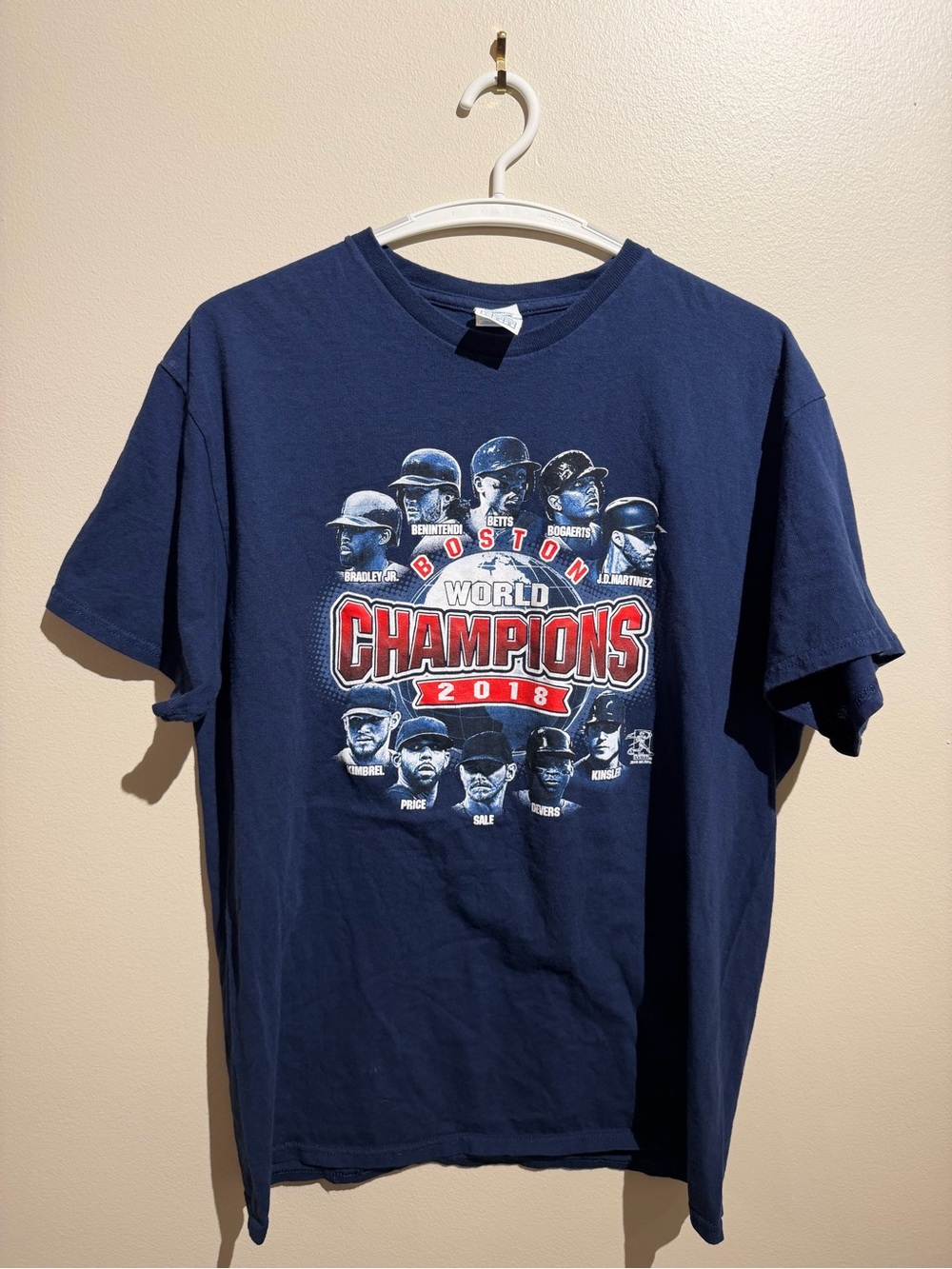 Vintage 2018 Red Sox World Series Champions Tee Shirt Team Face Tee Large